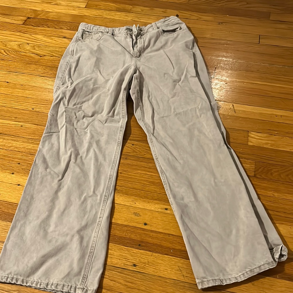 Garage Denim Street Wide Leg Jeans- Tan